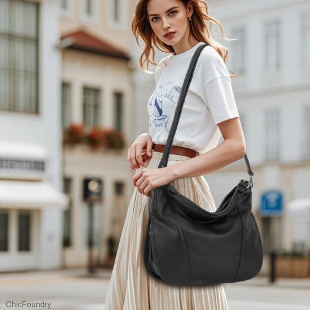 Large Hobo Bag with Multiple Pockets, Adjustable … - image 3